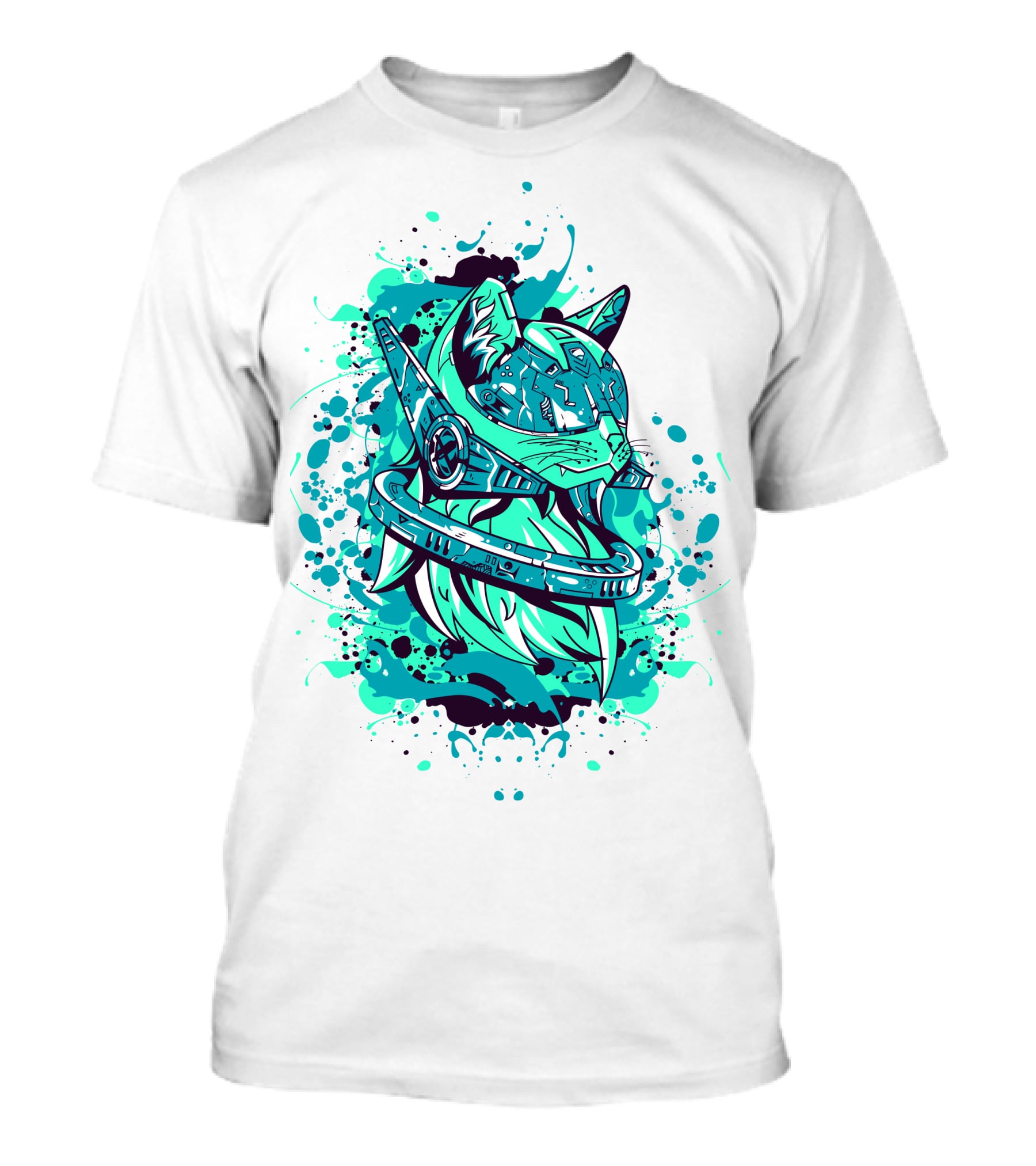 Future Cat Cybernetic Space Explorer T-Shirt