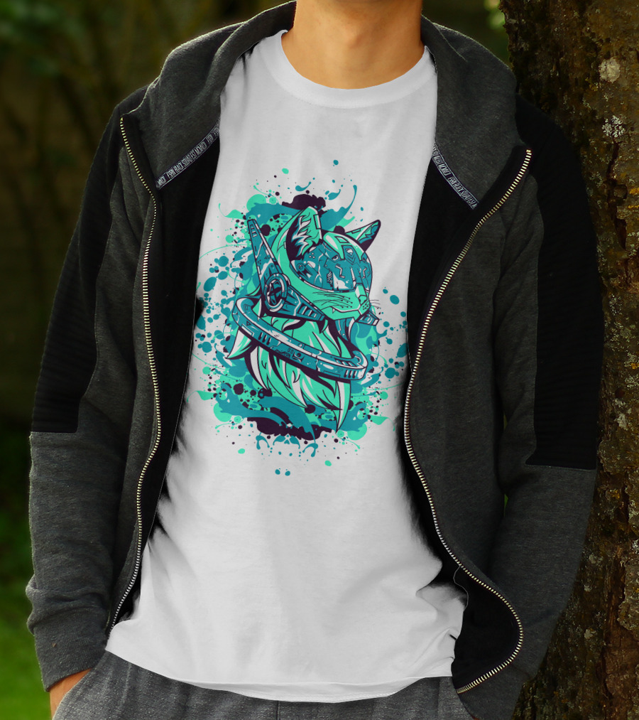 Future Cat Cybernetic Space Explorer T-Shirt