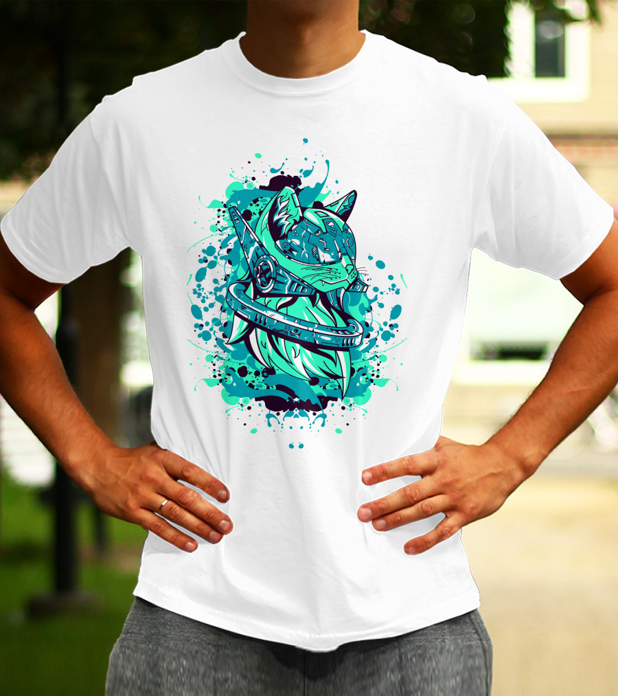 Future Cat Cybernetic Space Explorer T-Shirt