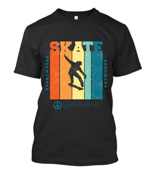 SKATE Everywhere Anywhere Peace T-Shirt