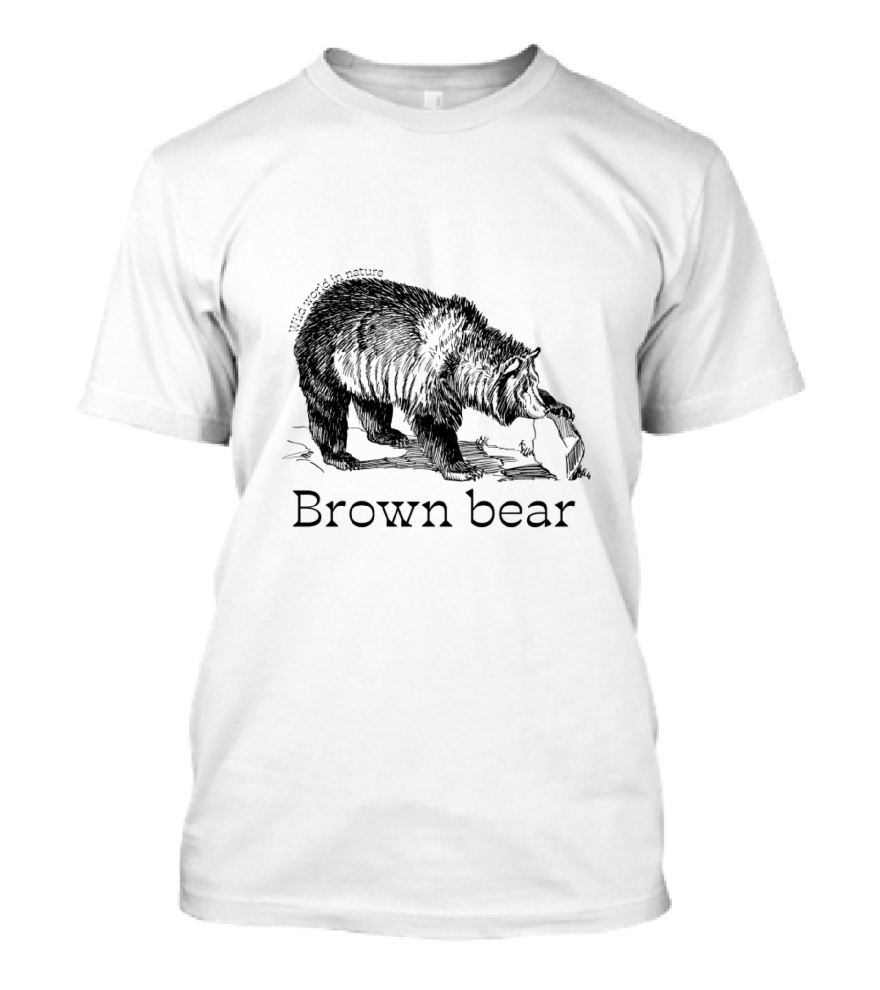 Wild World In Nature Brown Bear T-Shirt