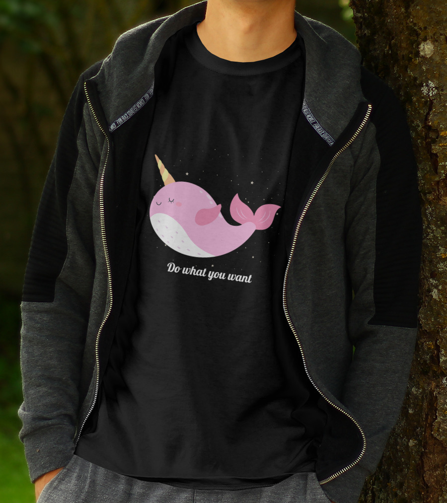 Do What You Want Narwhal Stars T-Shirt
