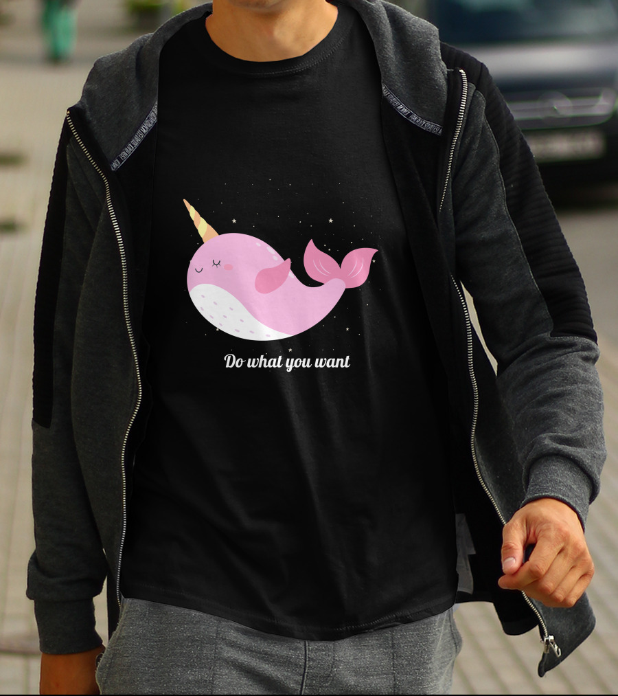 Do What You Want Narwhal Stars T-Shirt