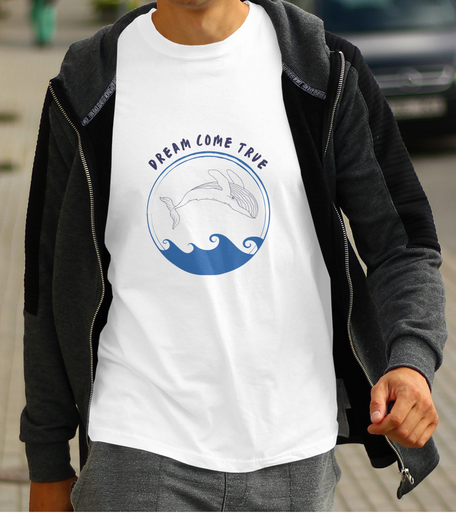 Dream Come True Whale Ocean Waves T-Shirt