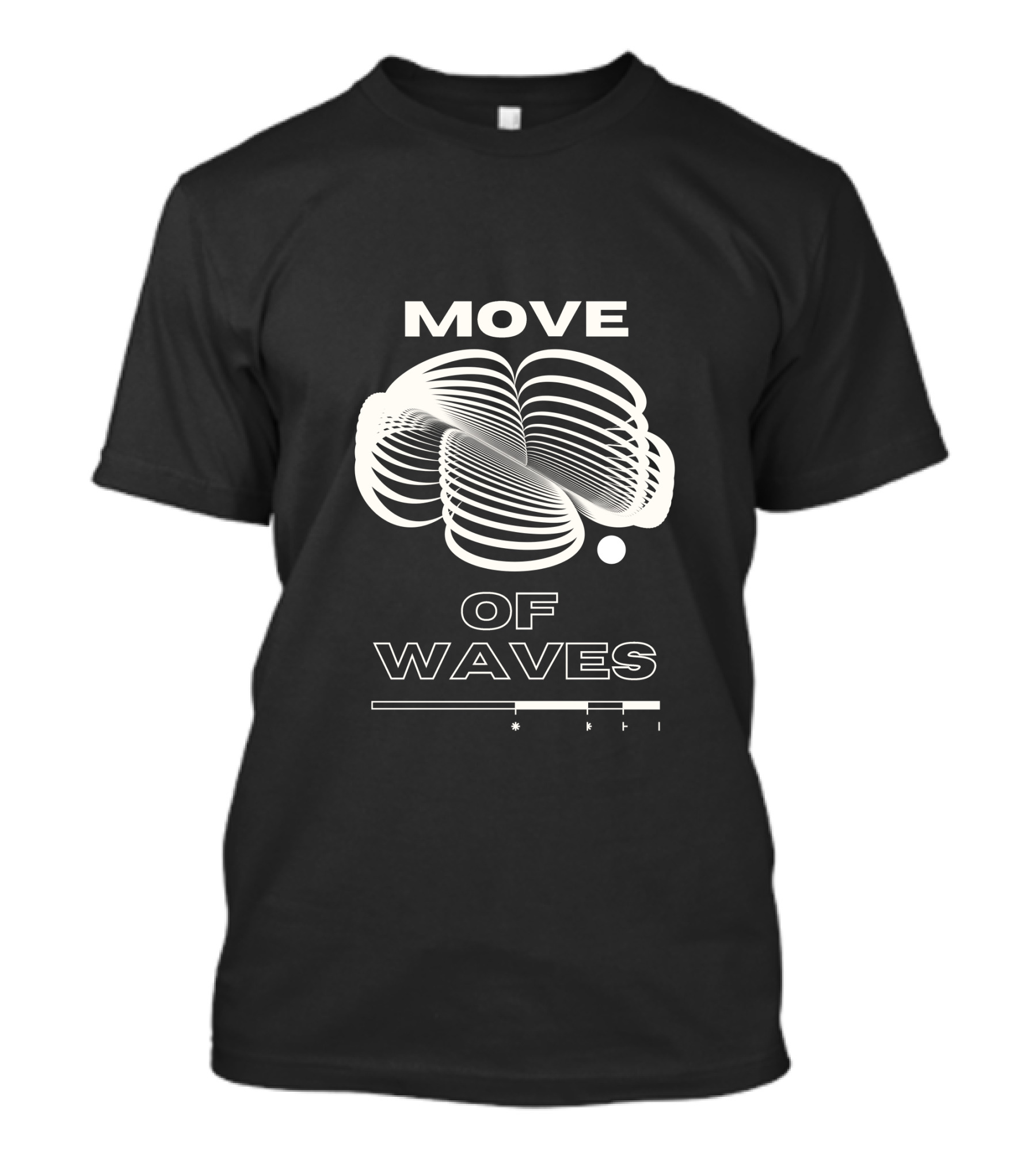 MOVE OF WAVES Optical Illusion Line T-Shirt