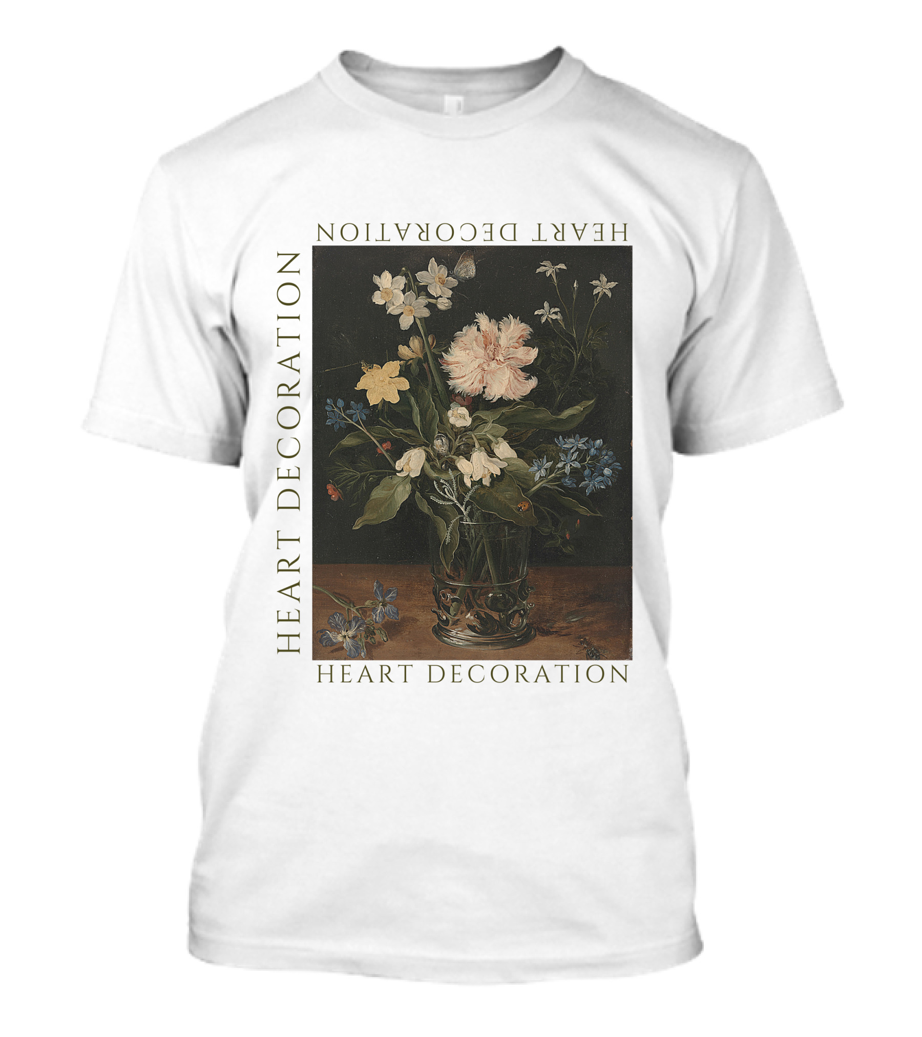 Heart Decoration Floral Vase Art Heart Decoration T-Shirt