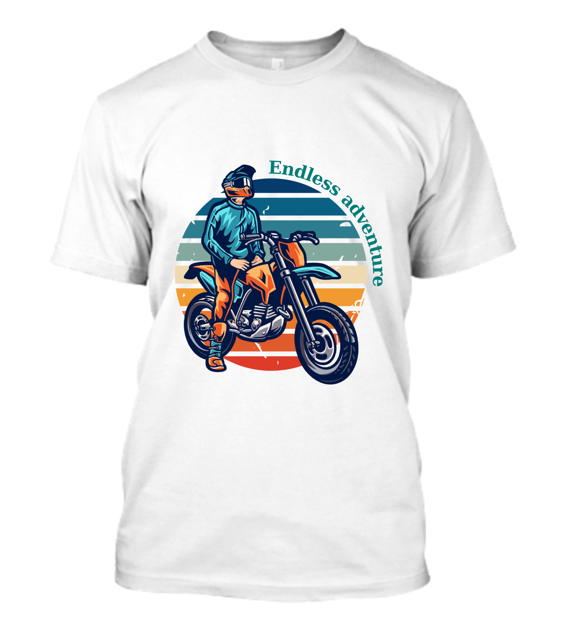Endless Adventure Retro Motorcycle Rider T-Shirt