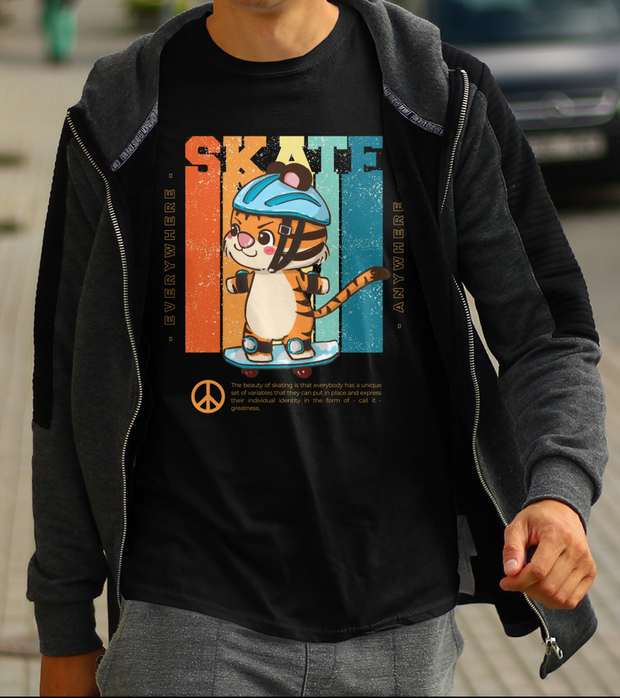 SKATE Everywhere Anywhere Tiger T-Shirt