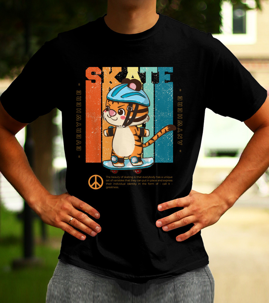 SKATE Everywhere Anywhere Tiger T-Shirt