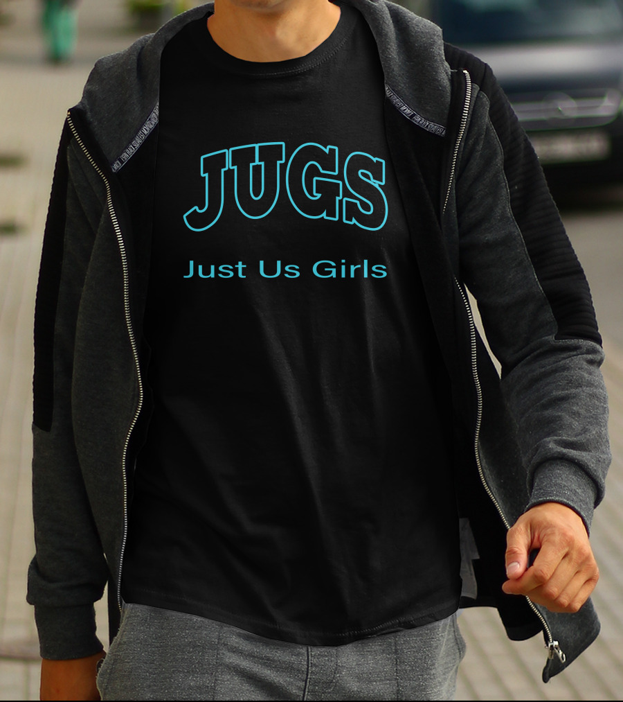 JUGS Just Us Girls Bold Lettering T-Shirt