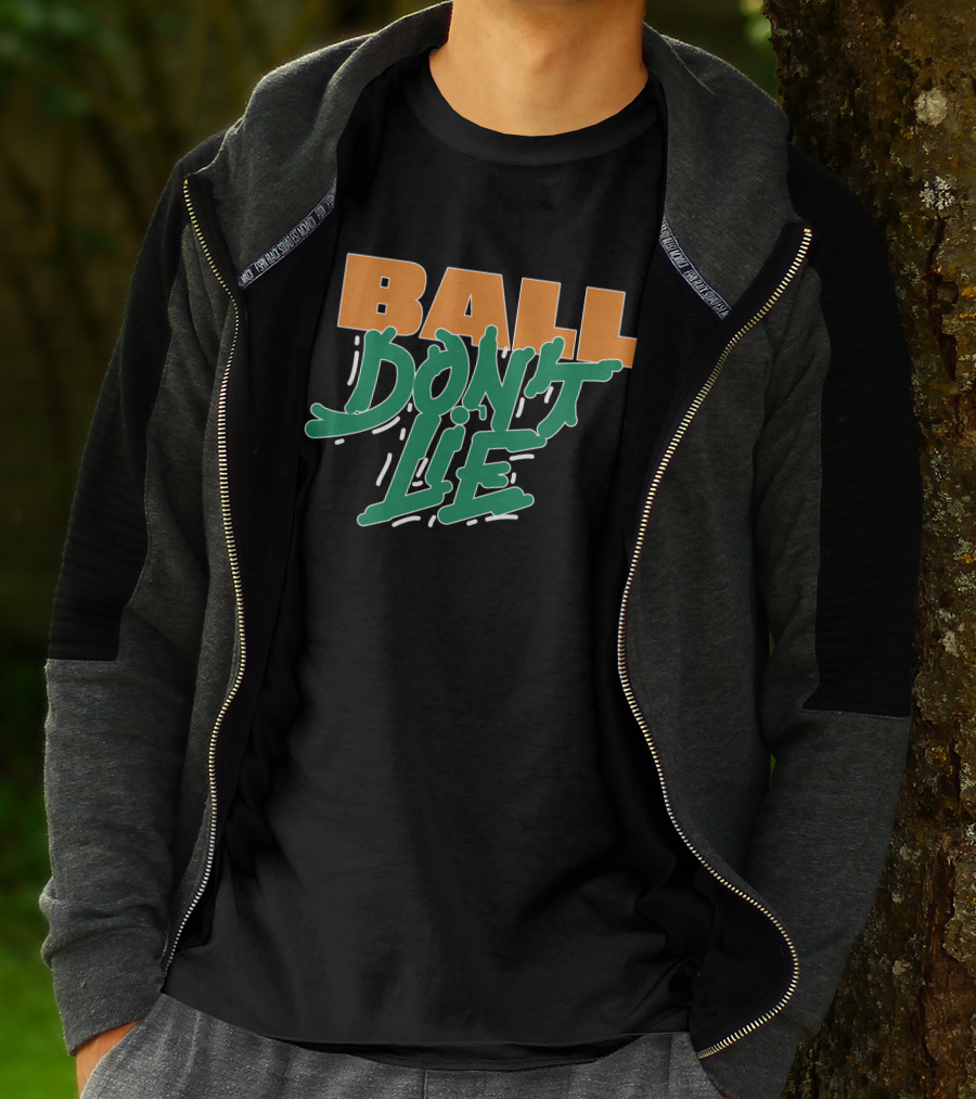Ball Don't Lie Two-Tone Bold Typography T-Shirt