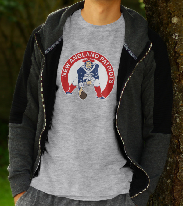 New England Patriots Classic Logo Print T-Shirt