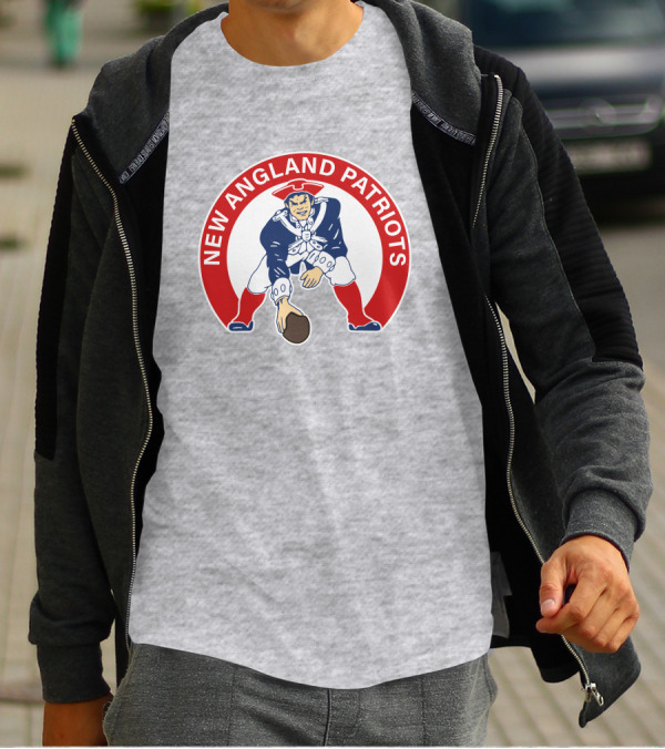 New England Patriots Classic Logo Print T-Shirt