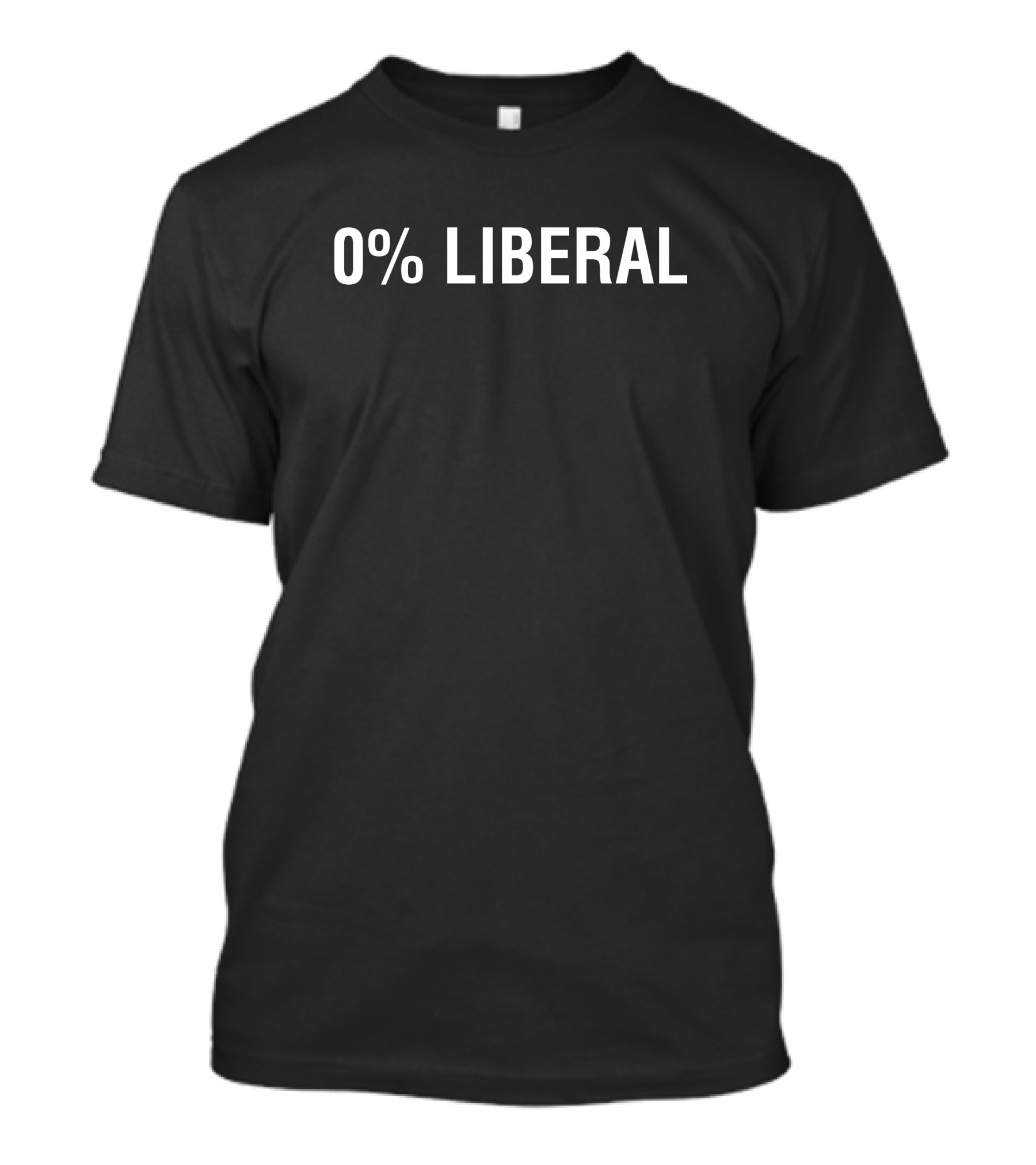 0% Liberal Patriotic Statement With American Flag T-Shirt