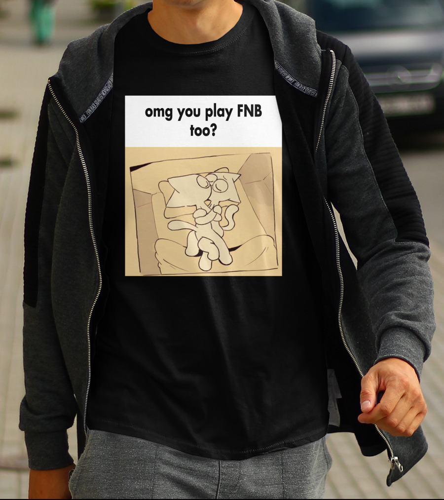 Omg You Play FNB Too Kissing Cartoon Characters In Box T-Shirt