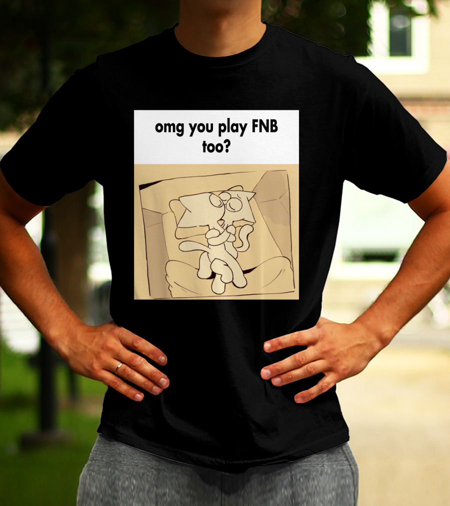 Omg You Play FNB Too Kissing Cartoon Characters In Box T-Shirt