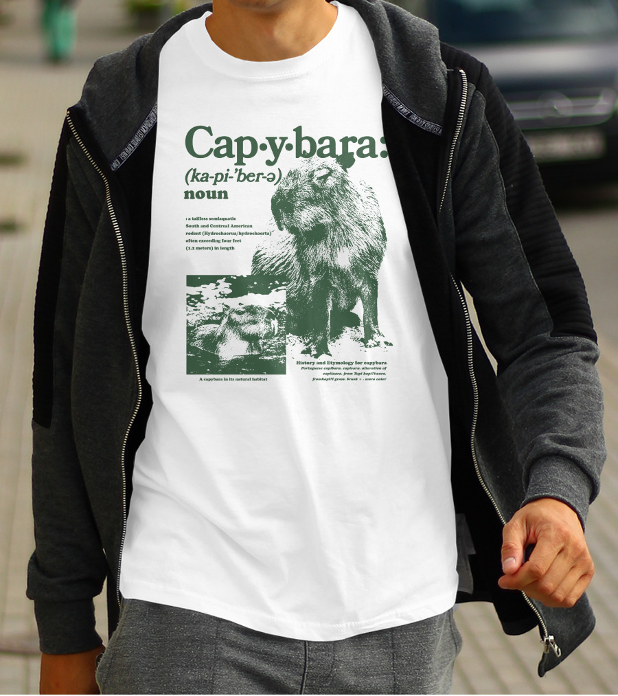 Capybara Definition Tallest Semiaquatic Rodent South Central America T-Shirt