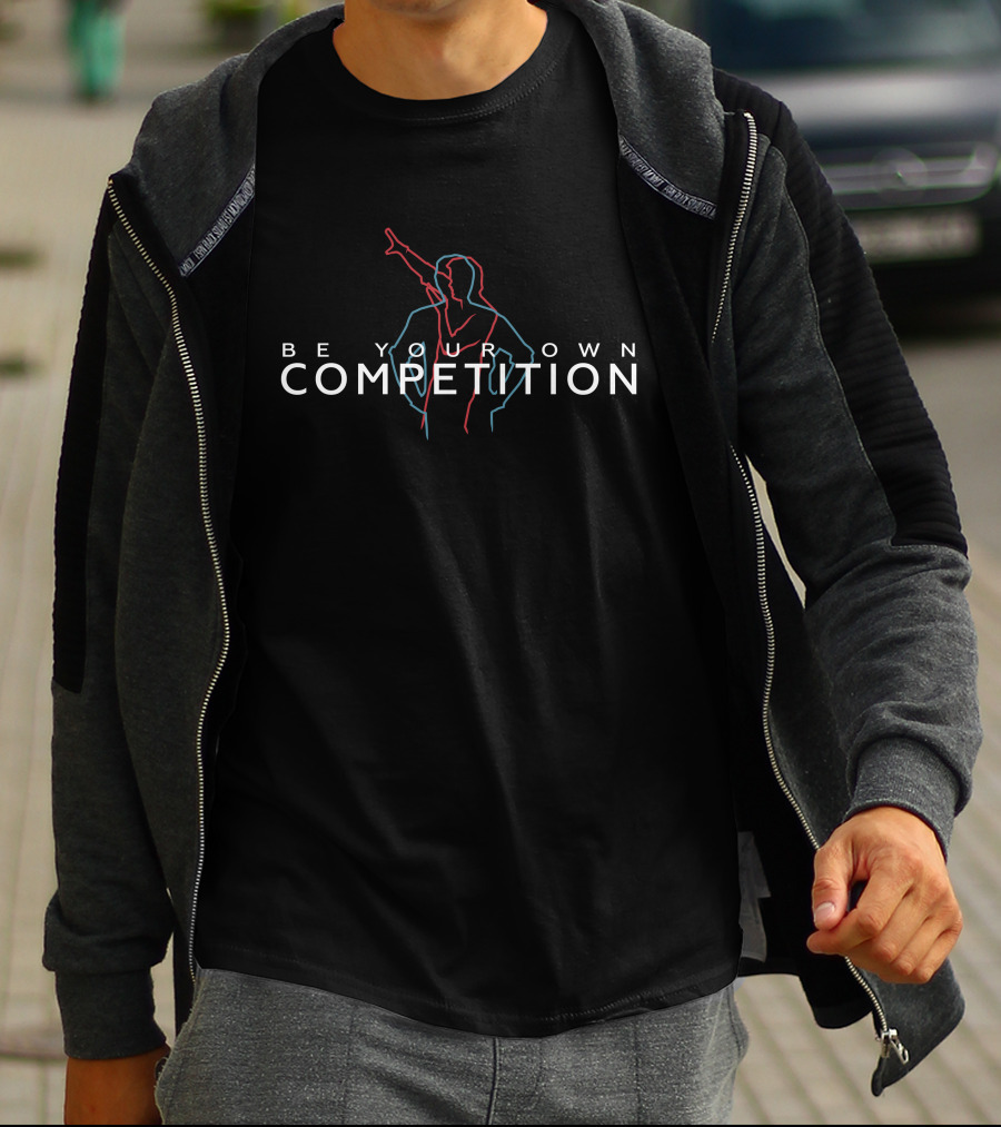 Be Your Own Competition Motivational Pose Outline T-Shirt