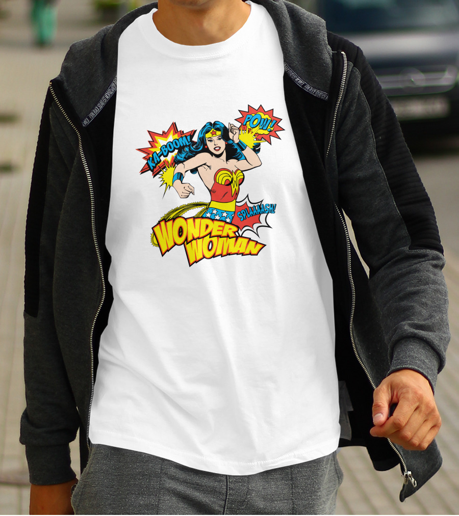 Wonder Woman DC Comics Ka-Boom Pow Splaash T-Shirt