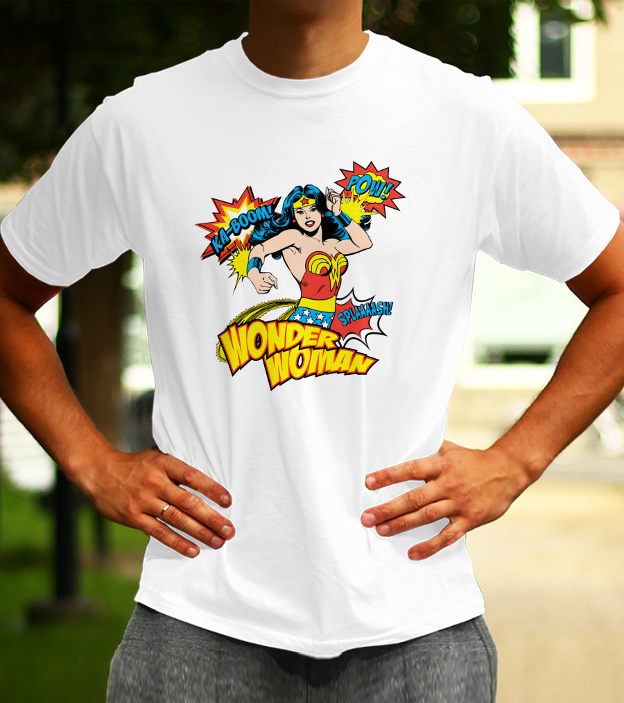 Wonder Woman DC Comics Ka-Boom Pow Splaash T-Shirt