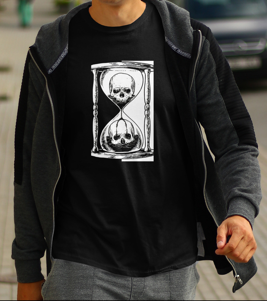 Skull Hourglass Timeless Symbolism T-Shirt