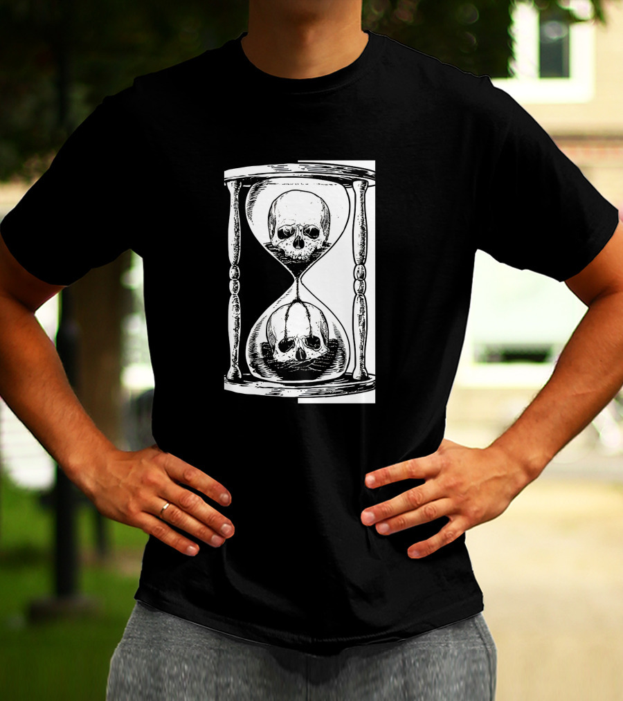 Skull Hourglass Timeless Symbolism T-Shirt