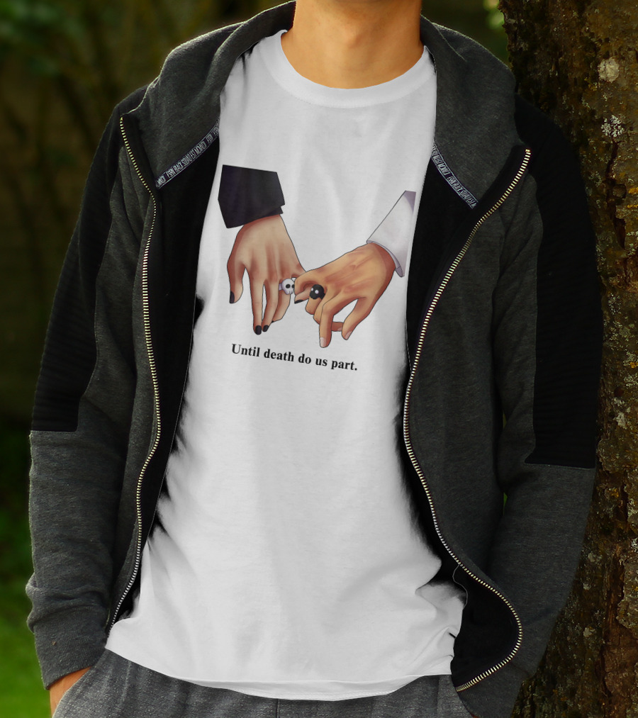 Until Death Do Us Part Yin Yang Rings Holding Hands T-Shirt