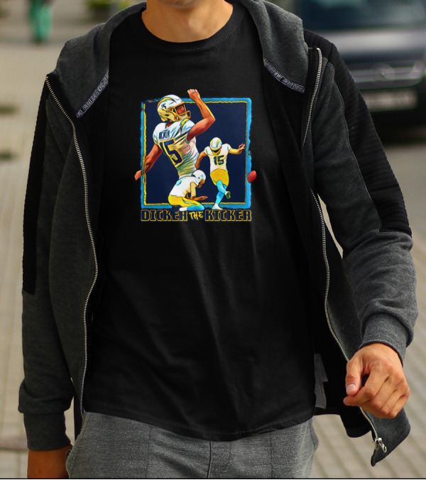 Dicker The Kicker Football Action Number 15 T-Shirt