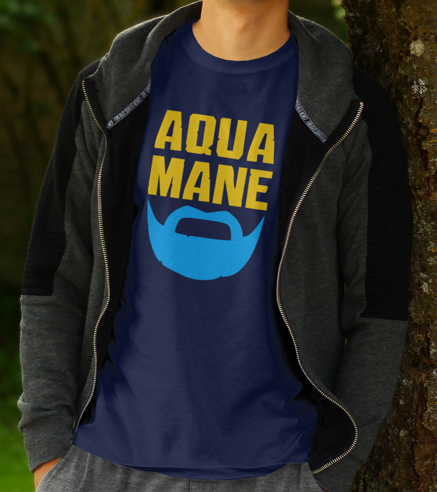 Aqua Mane Iconic Blue Beard T-Shirt