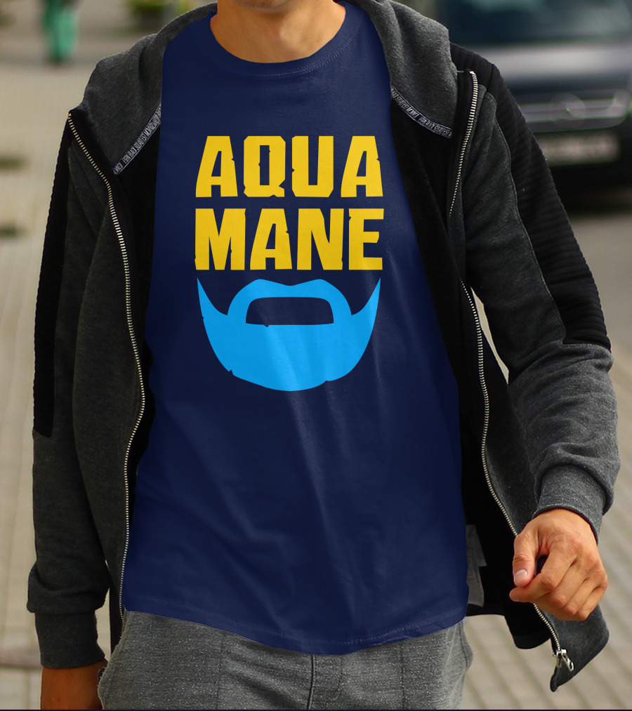 Aqua Mane Iconic Blue Beard T-Shirt