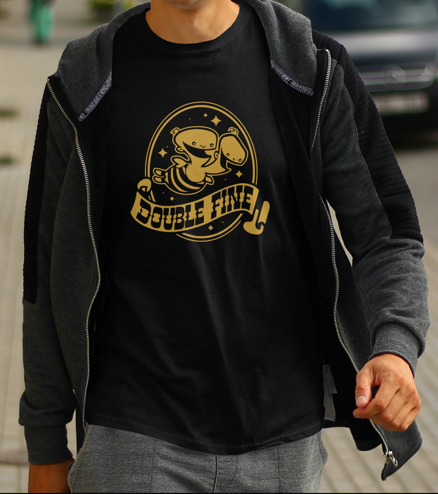 Double Fine Golden Two Headed Baby T-Shirt
