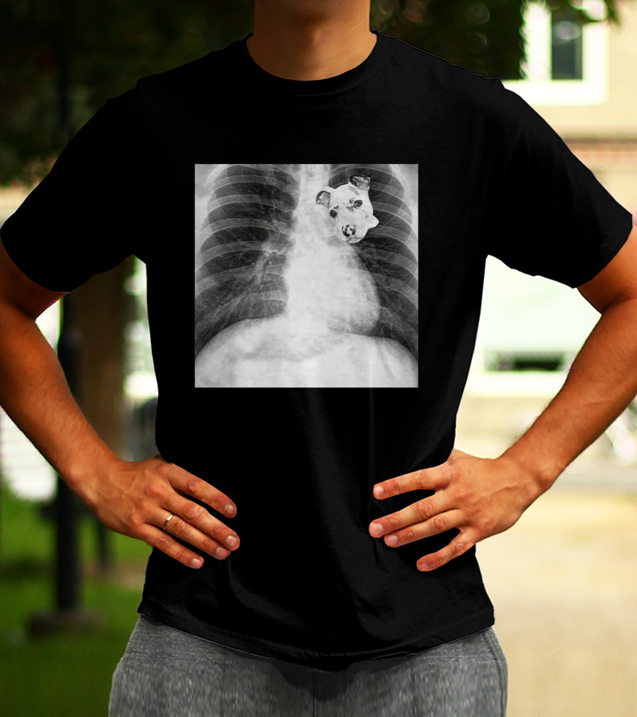Dawg In Him X-Ray Puppy Chest Image T-Shirt