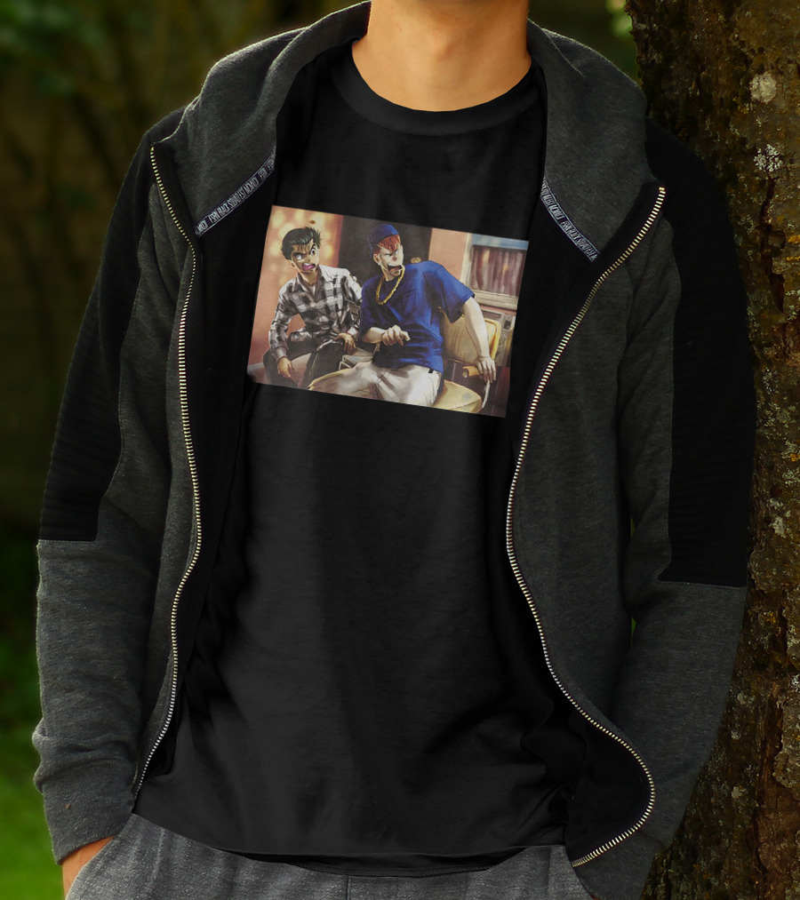 Damn Meme Yusuke And Kuwabara Reaction Couch Scene T-Shirt