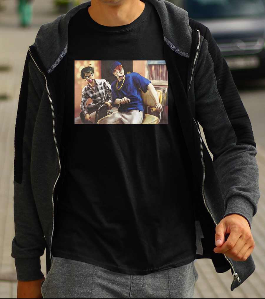 Damn Meme Yusuke And Kuwabara Reaction Couch Scene T-Shirt