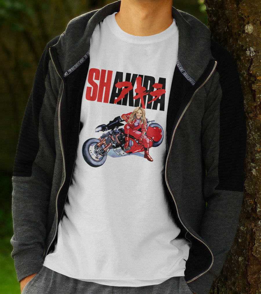 Shakira Akira Motorcycle Red Jacket T-Shirt