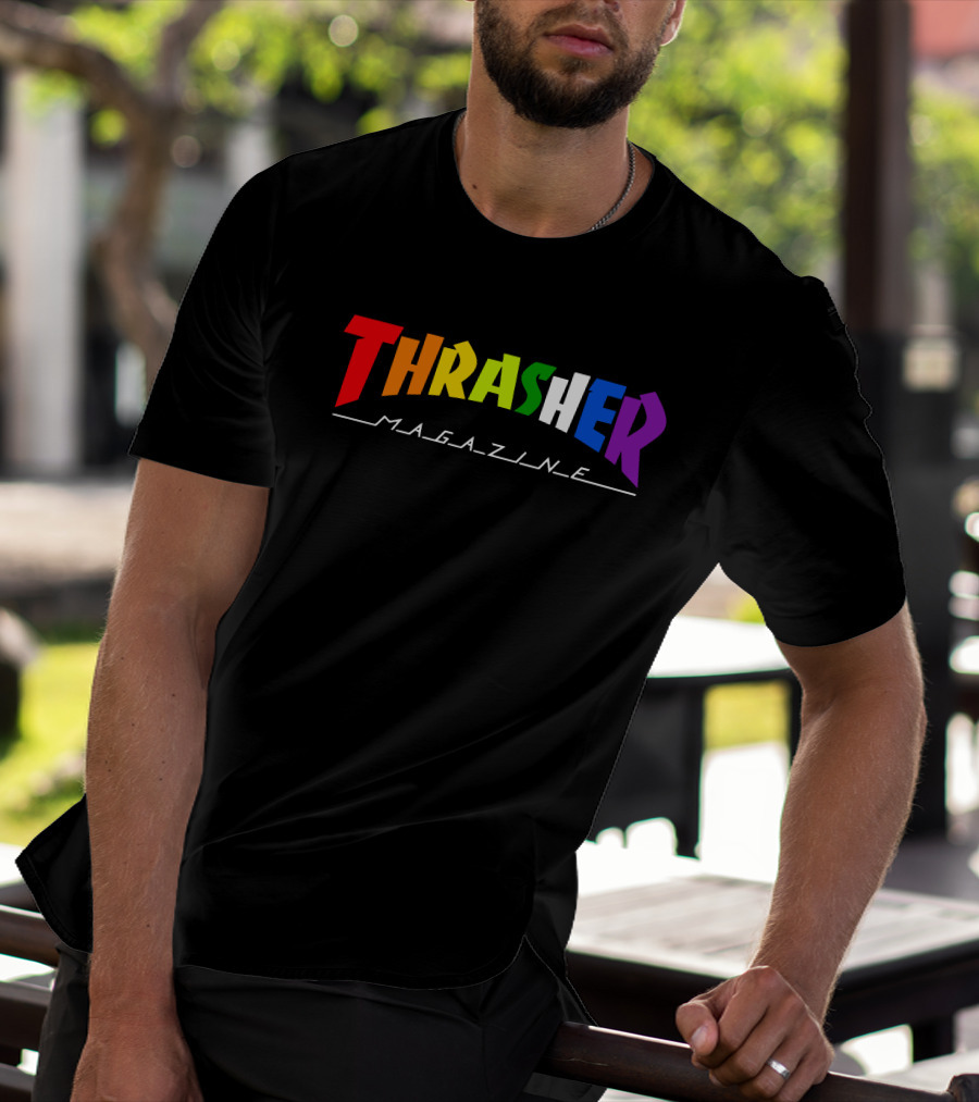 Thrasher Magazine Pride Rainbow Colors T-Shirt