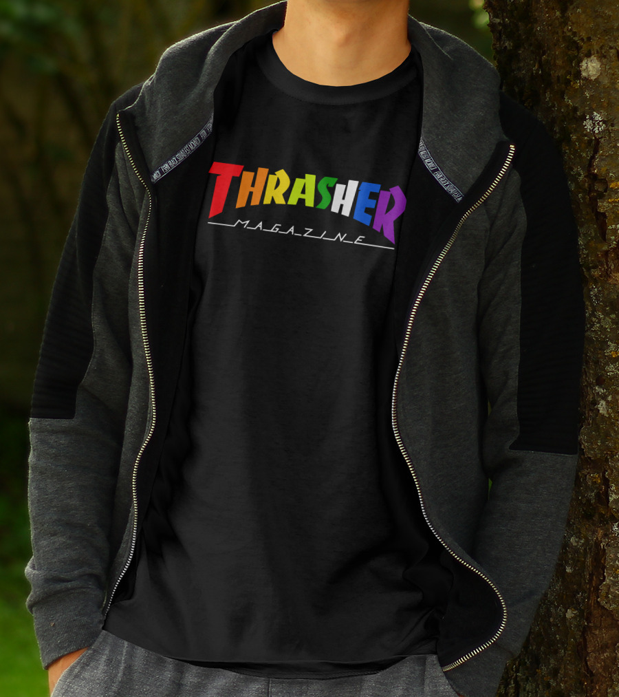 Thrasher Magazine Pride Rainbow Colors T-Shirt