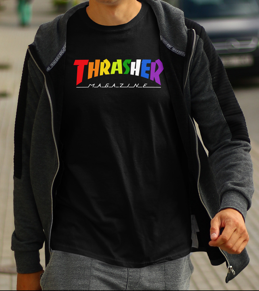 Thrasher Magazine Pride Rainbow Colors T-Shirt