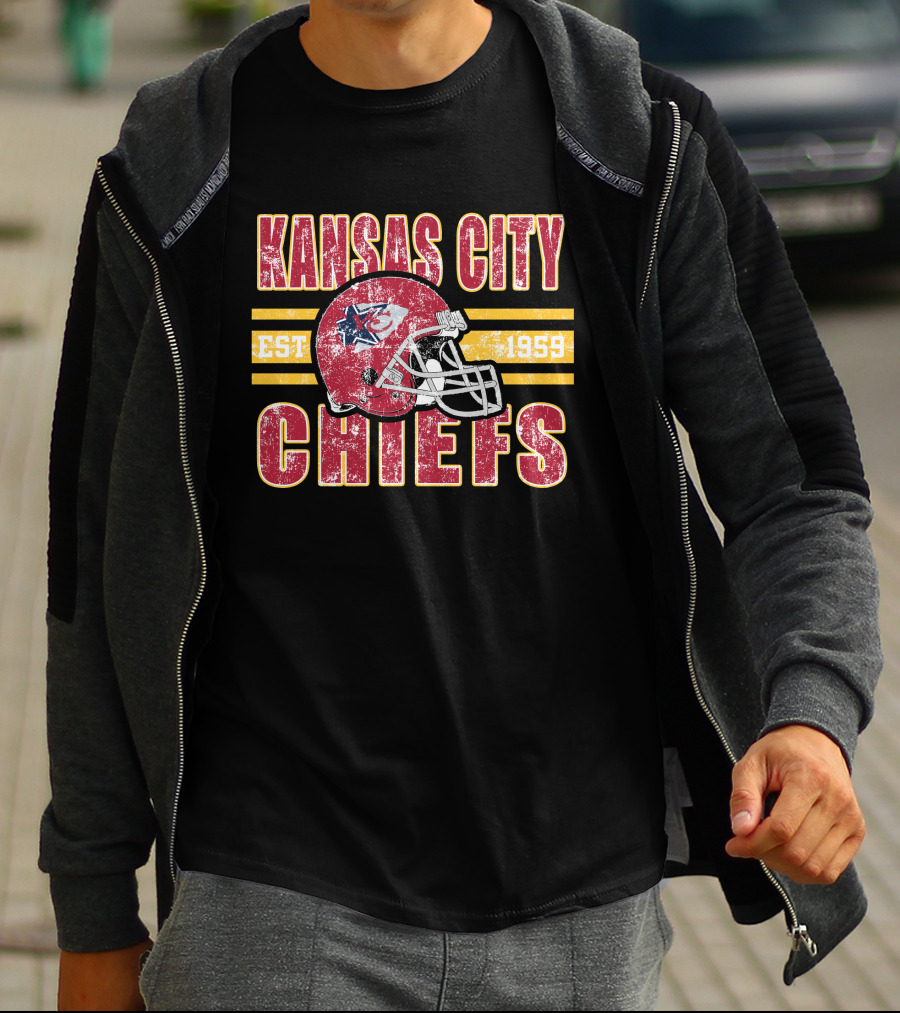 Kansas City Chiefs EST 1959 Helmet T-Shirt