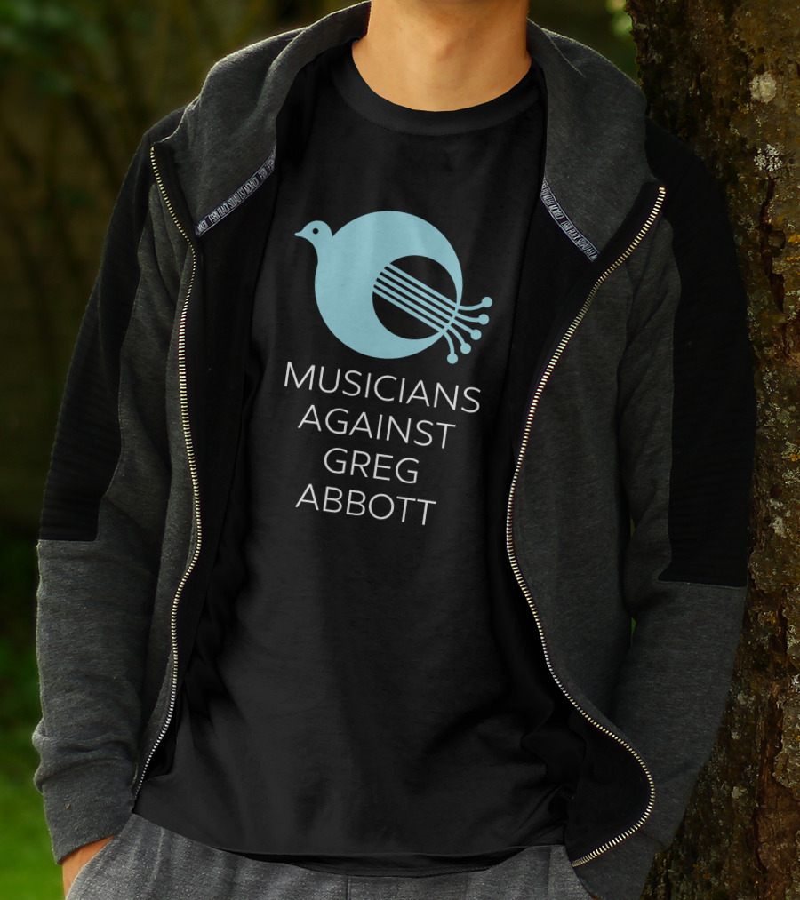 Musicians Against Greg Abbott George Mallas Peace Bird T-Shirt