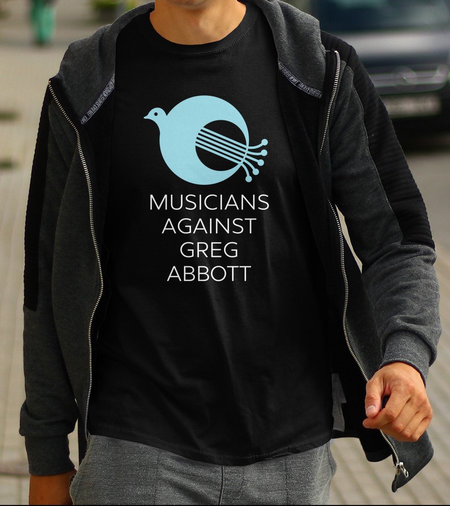 Musicians Against Greg Abbott George Mallas Peace Bird T-Shirt