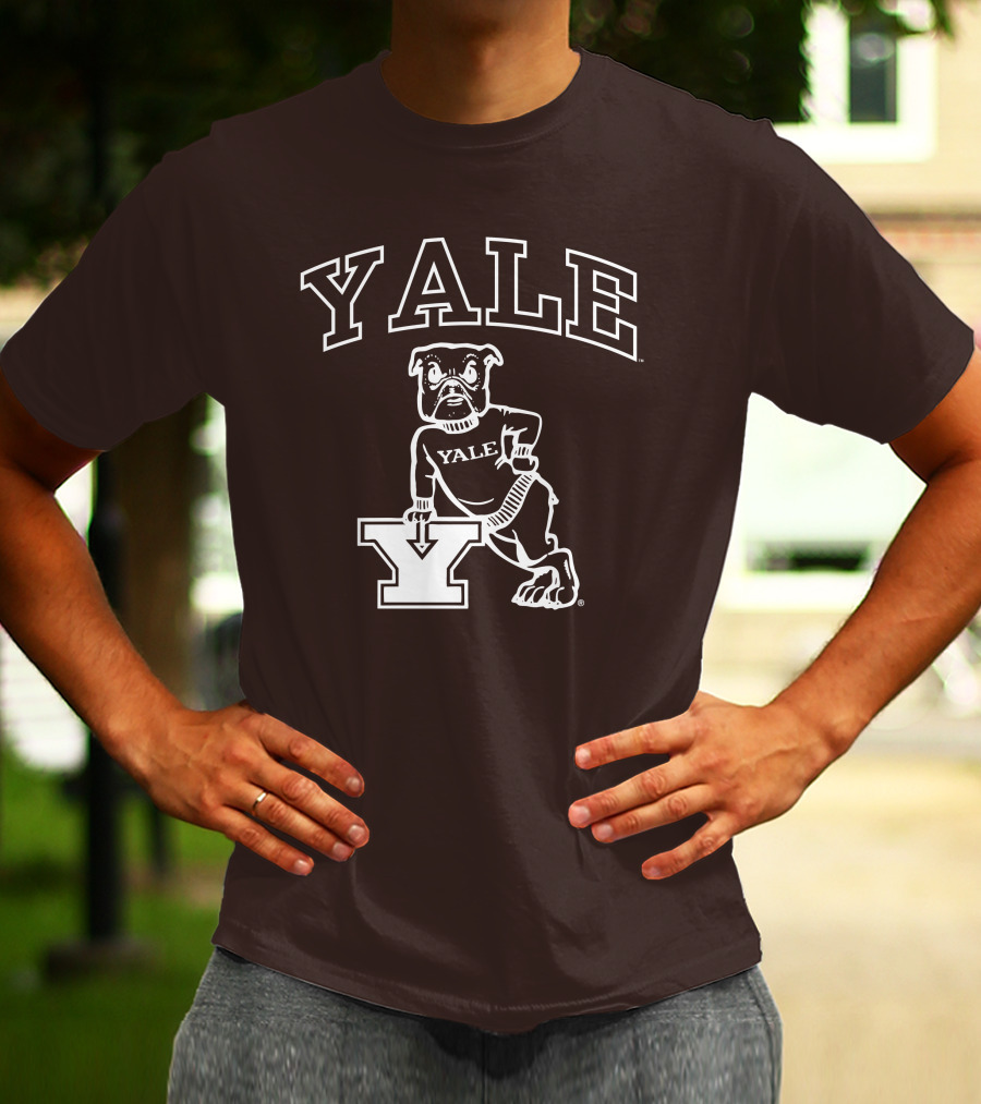 Yale Bulldogs Vintage Mascot Drawing T-Shirt