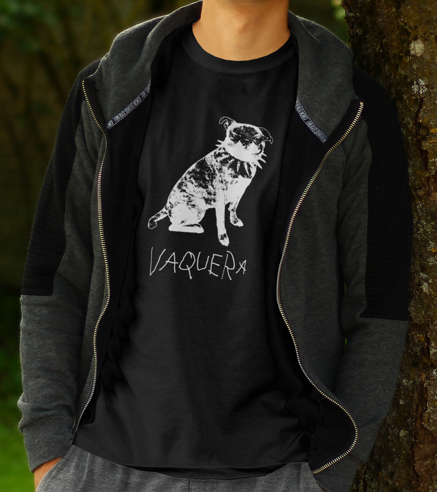 Vaquera Punk Dog Cowboy Hat Bandana Bold Attitude T-Shirt
