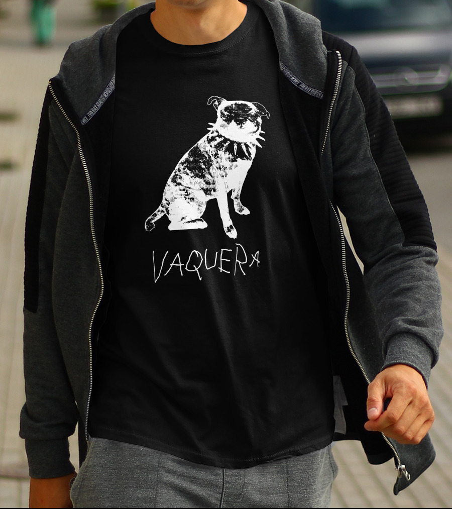 Vaquera Punk Dog Cowboy Hat Bandana Bold Attitude T-Shirt