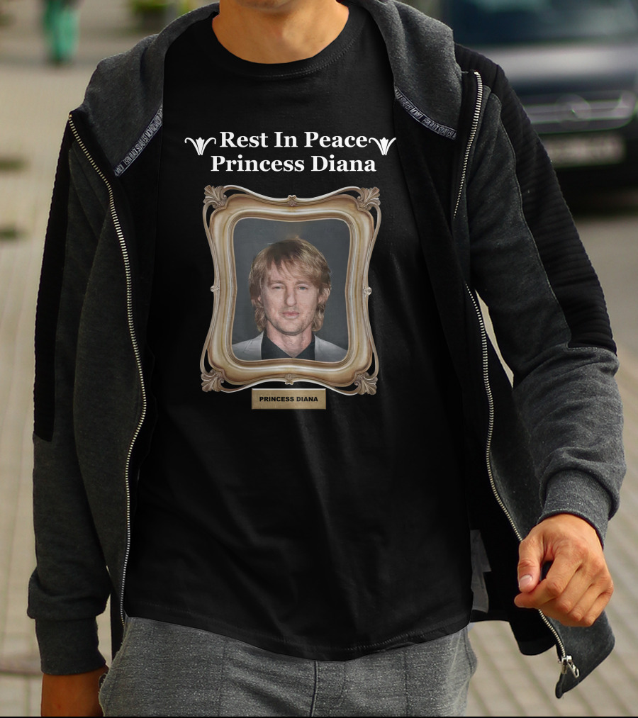 Owen Wilson Princess Diana Portrait Frame T-Shirt