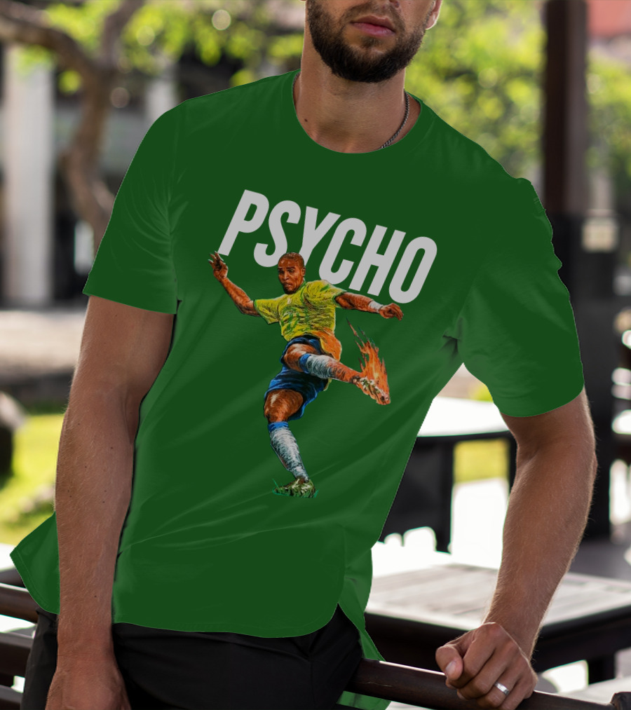 Adriano Psycho Soccer Kick With Flaming Shoe T-Shirt