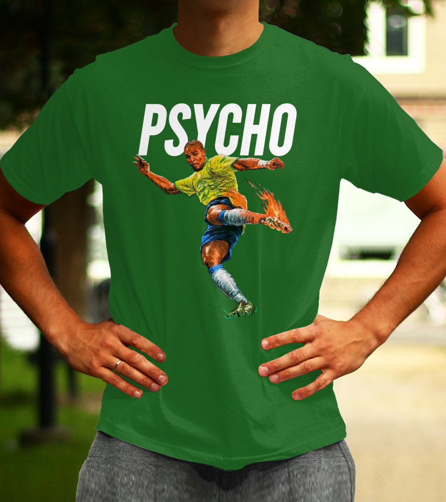 Adriano Psycho Soccer Kick With Flaming Shoe T-Shirt