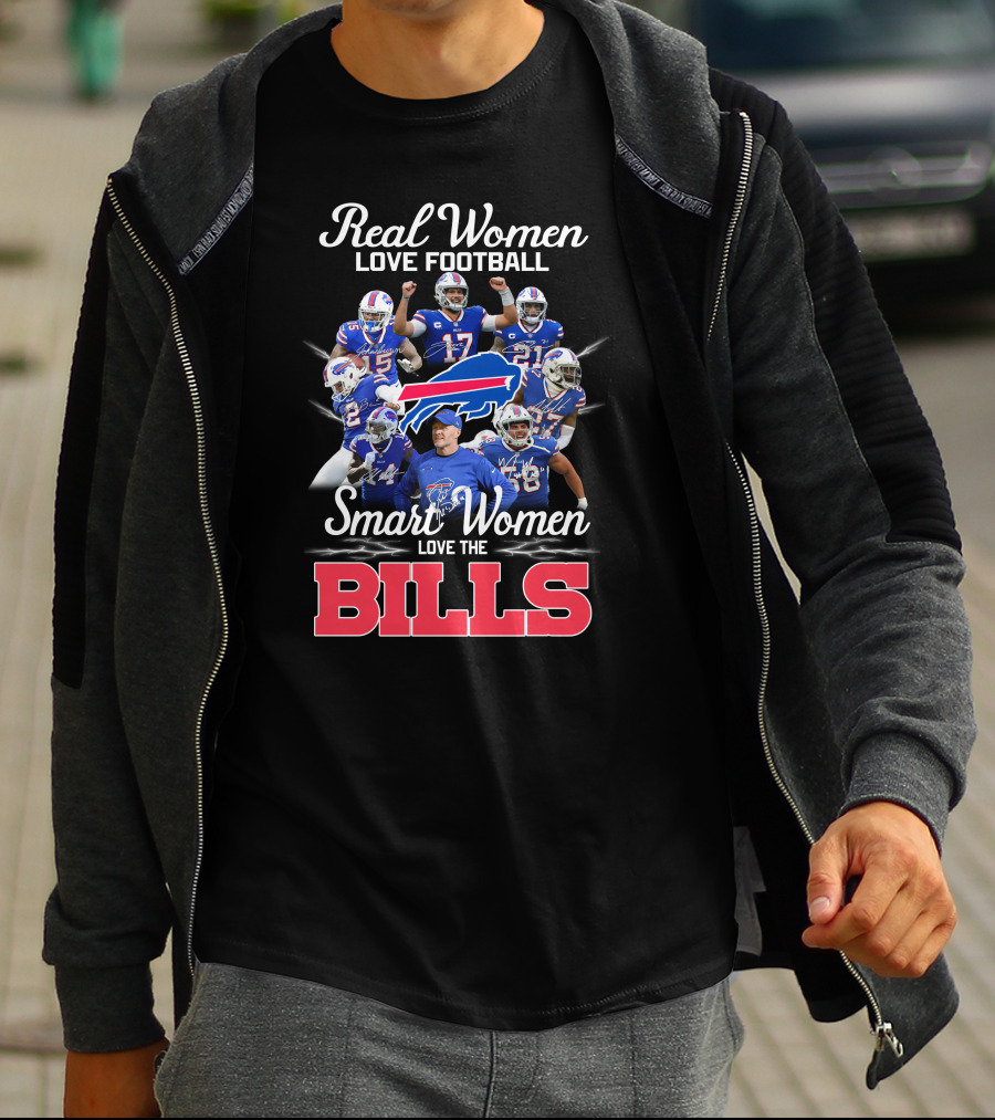 Real Women Love Football Smart Women Love The Buffalo Bills T-Shirt