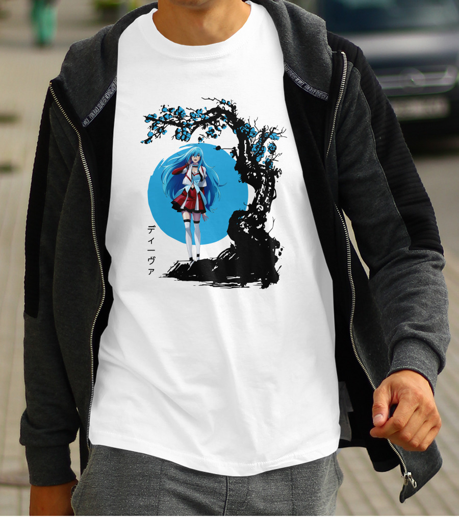 Vivy Fluorite Eye’s Song Blue Moon Anime Diva Character Sakura Tree T-Shirt