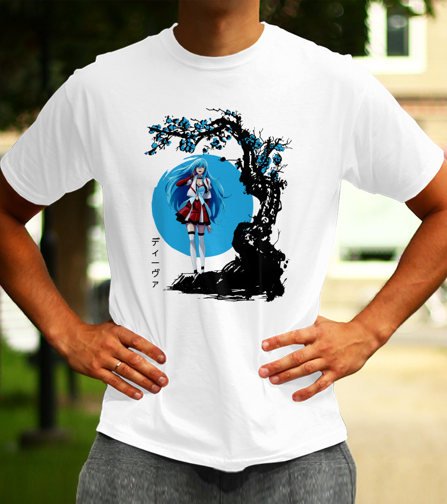 Vivy Fluorite Eye’s Song Blue Moon Anime Diva Character Sakura Tree T-Shirt